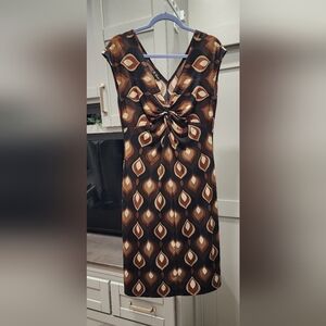 B. Calm Fall Colored Midi Dress